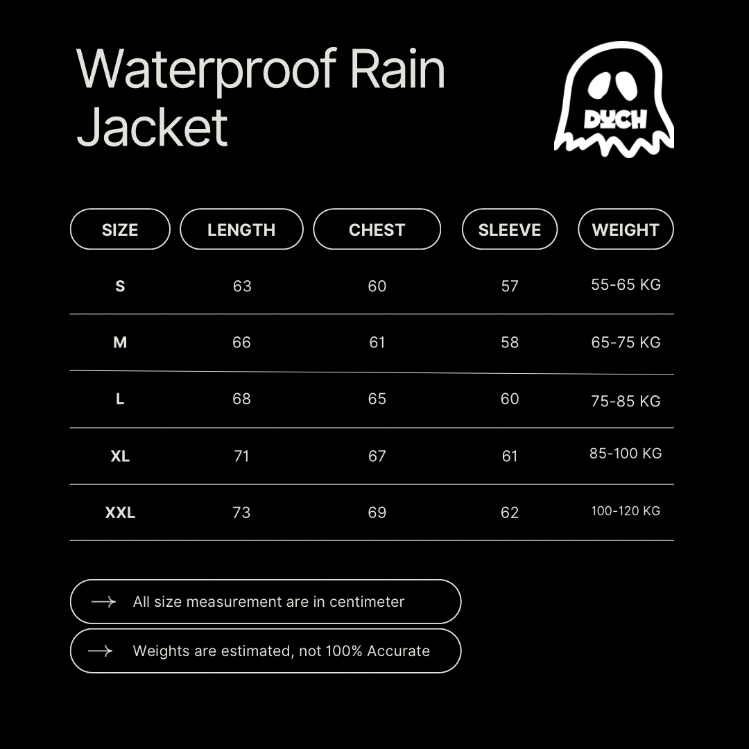 Black Waterproof Rain Jacket