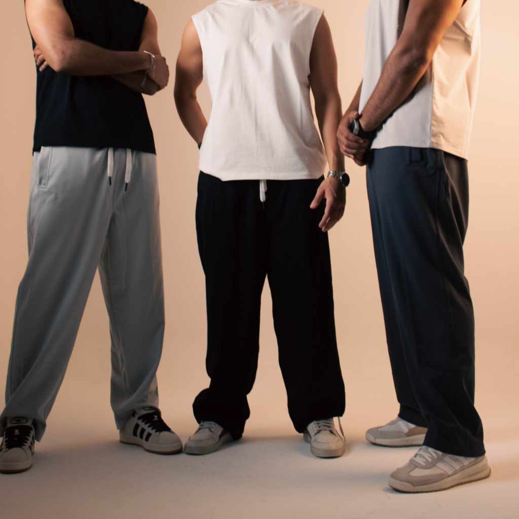 Silver Baggy Sweatpants