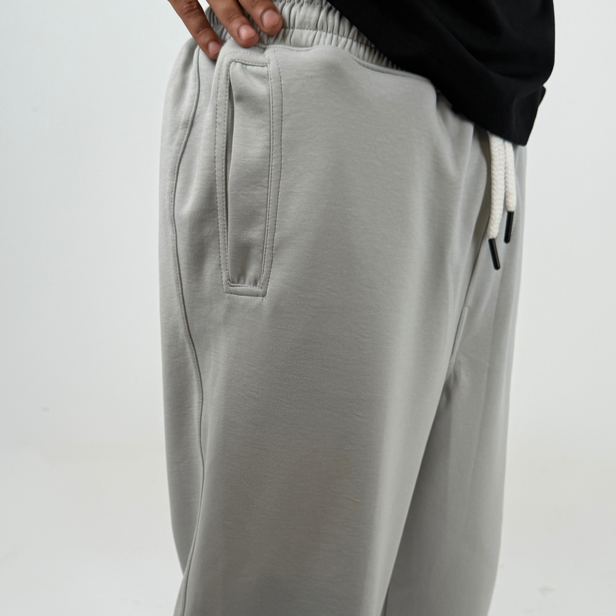 Silver Baggy Sweatpants