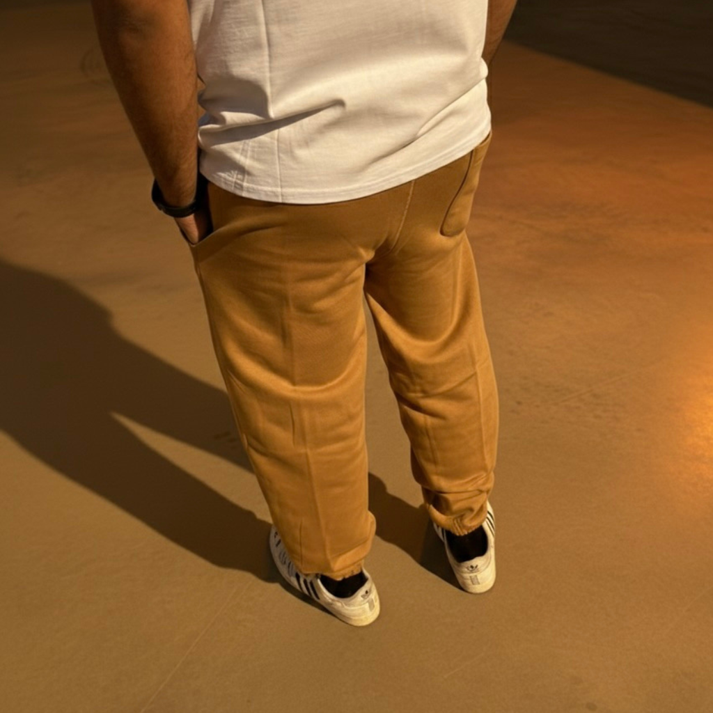 Camel Brown Cuffed Sweatpant