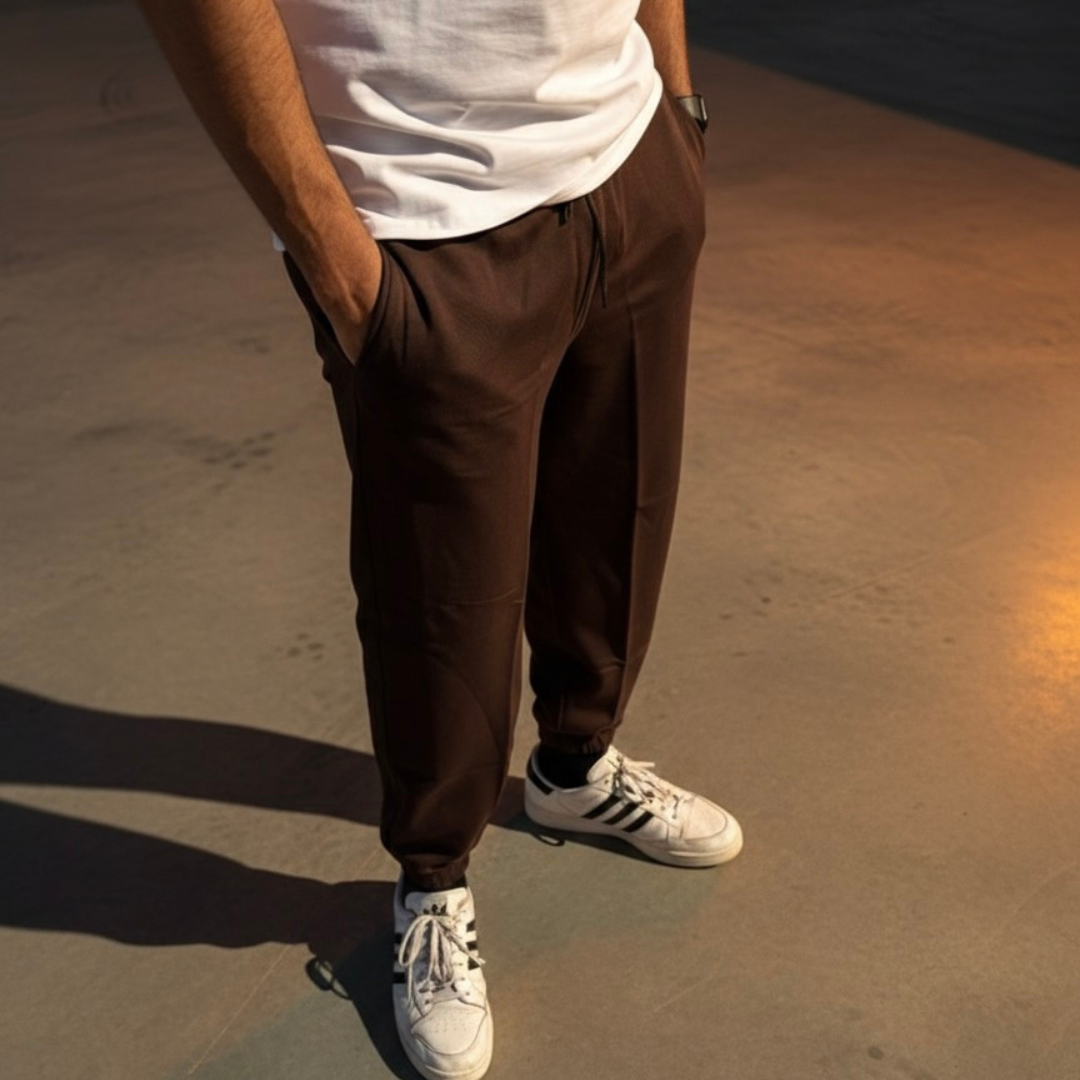 Dark Brown Cuffed Sweatpants
