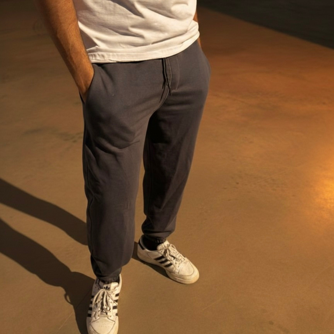 Dark Grey Cuffed Sweatpants