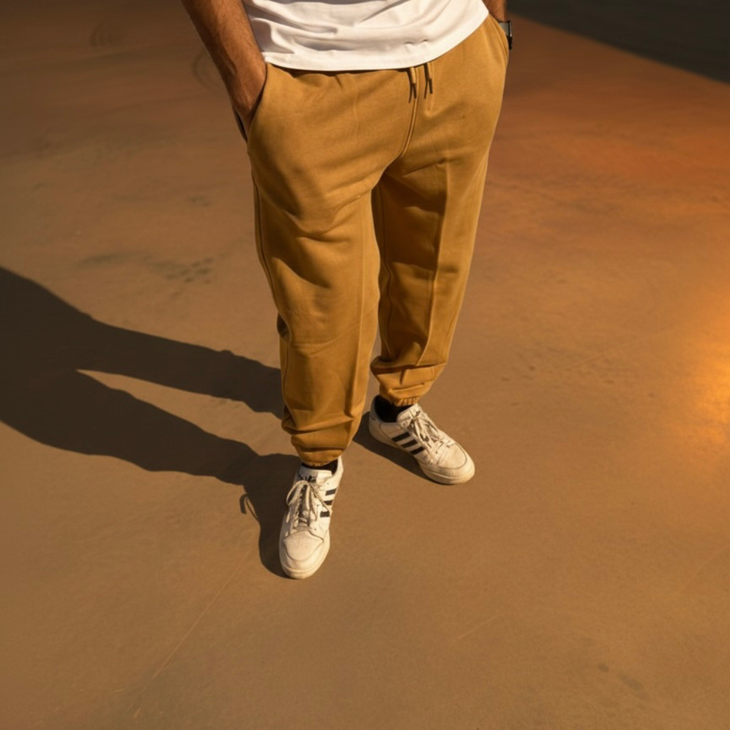 Camel Brown Cuffed Sweatpant