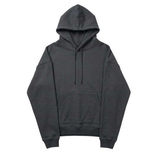 DARK-GREY OVER-SIZED HOODIE