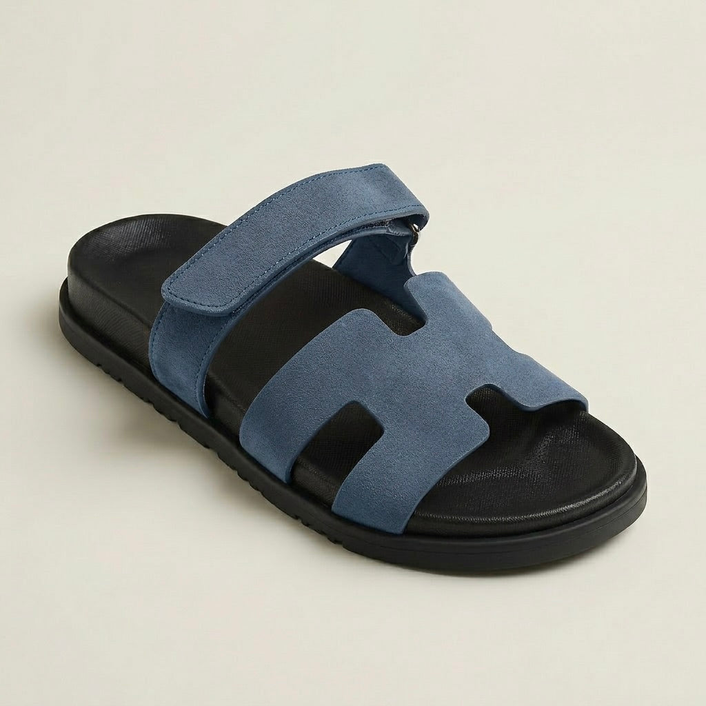 H Genuine Leather Slipper Male