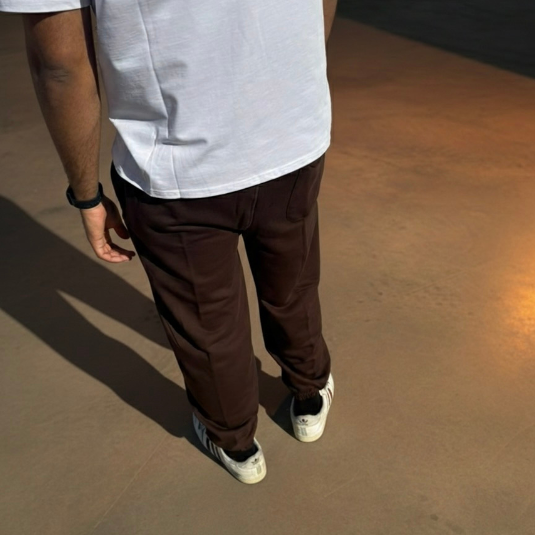 Dark Brown Cuffed Sweatpants