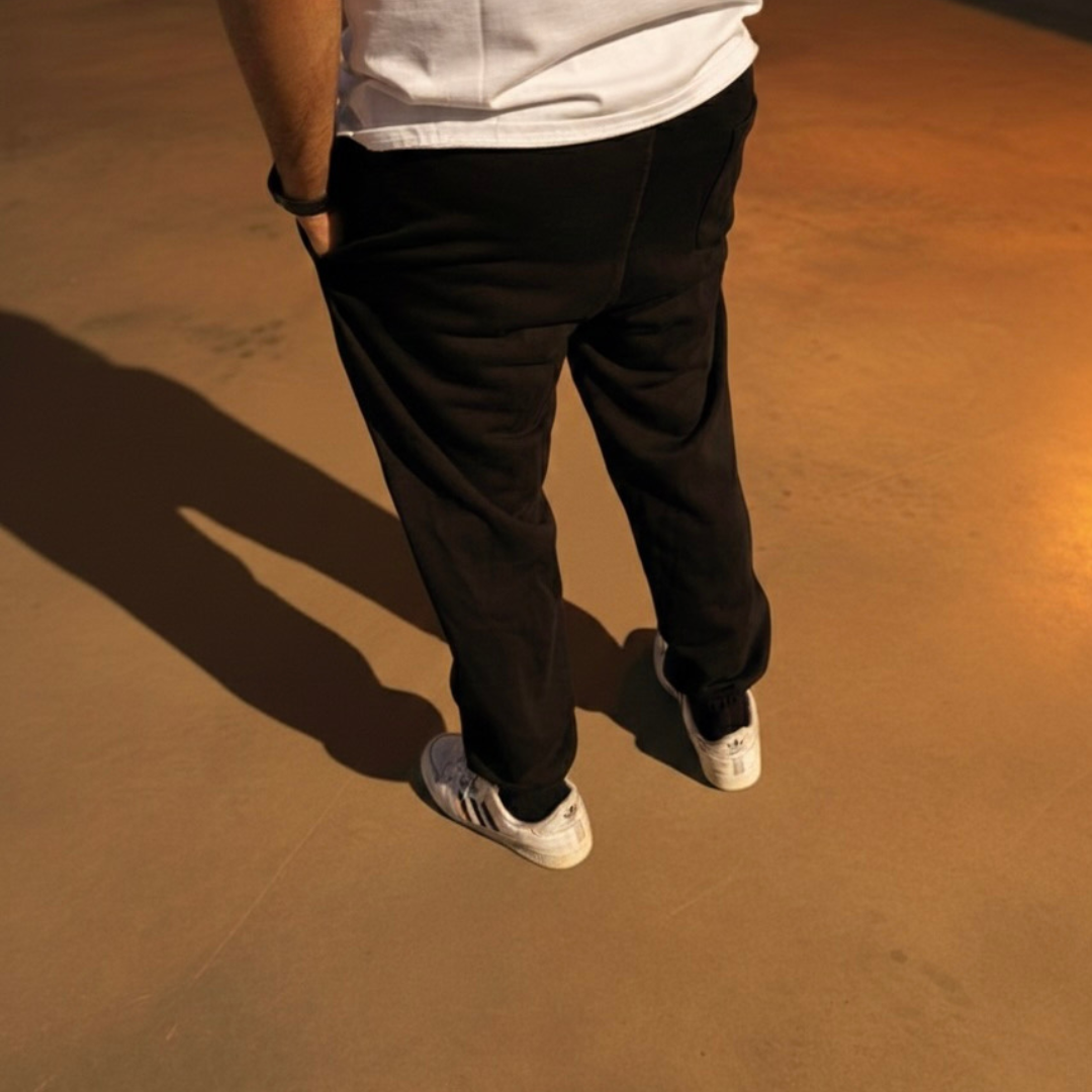 Black Cuffed Sweatpants