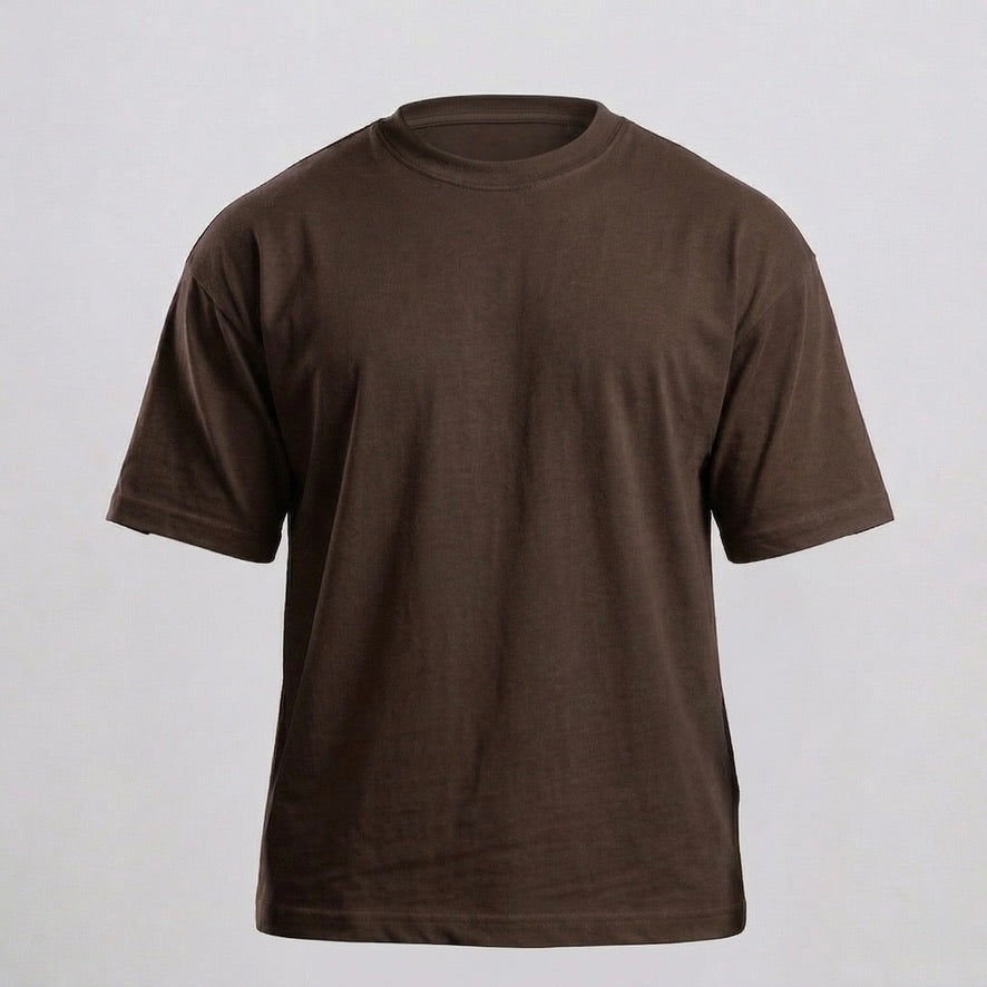 Dark Brown Boxy-TShirt