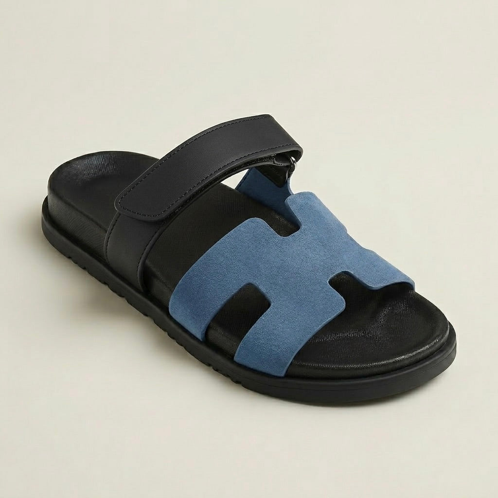 H Genuine Leather Slipper Male