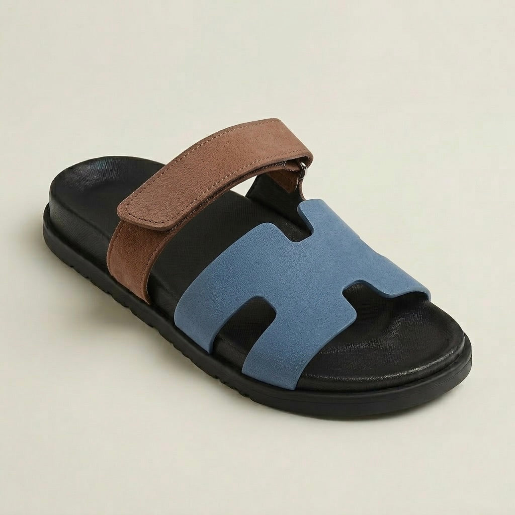 H Genuine Leather Slipper Male