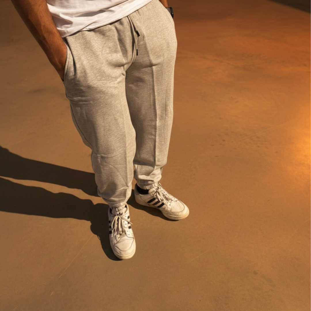 Ash Grey Cuffed Sweatpant