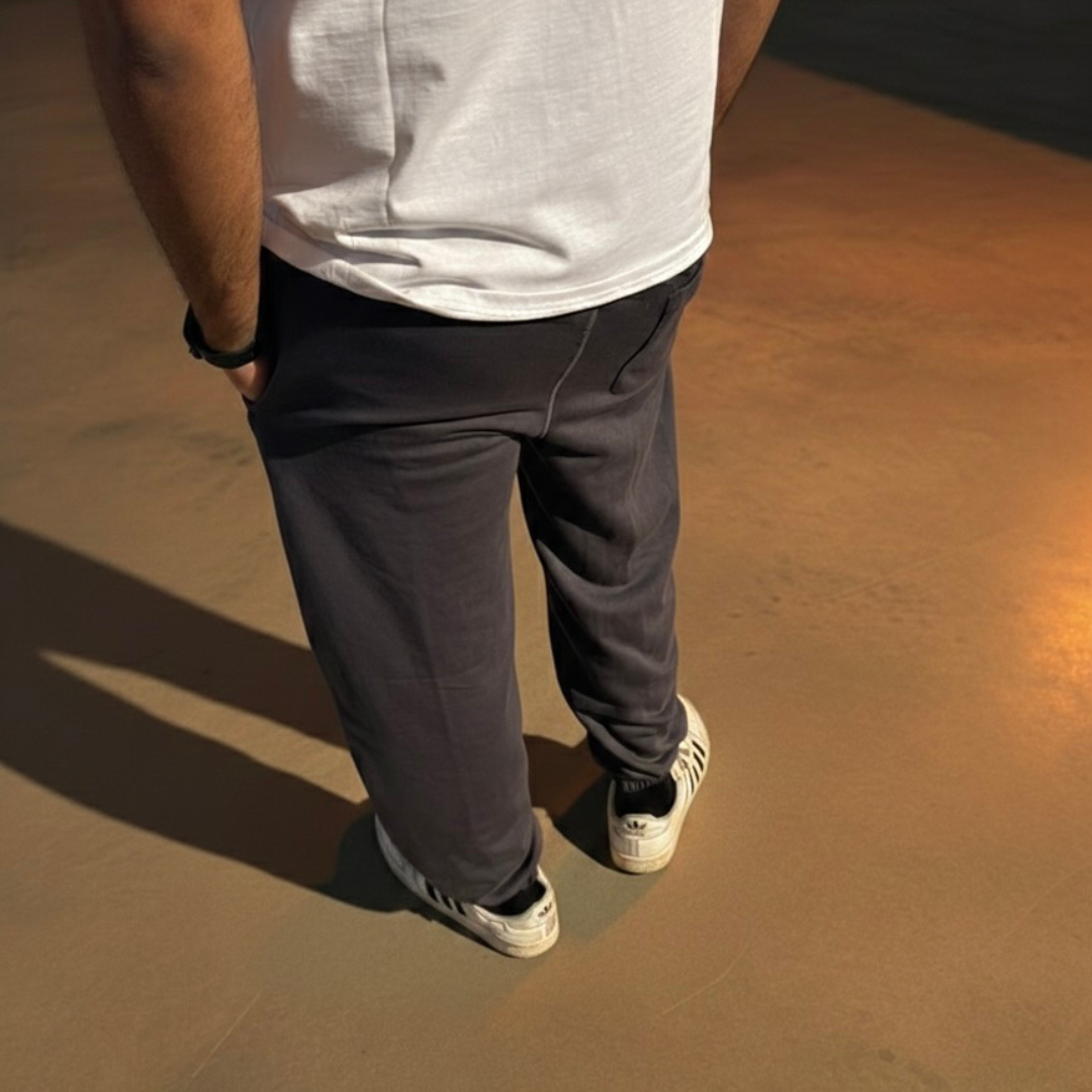 Dark Grey Cuffed Sweatpants