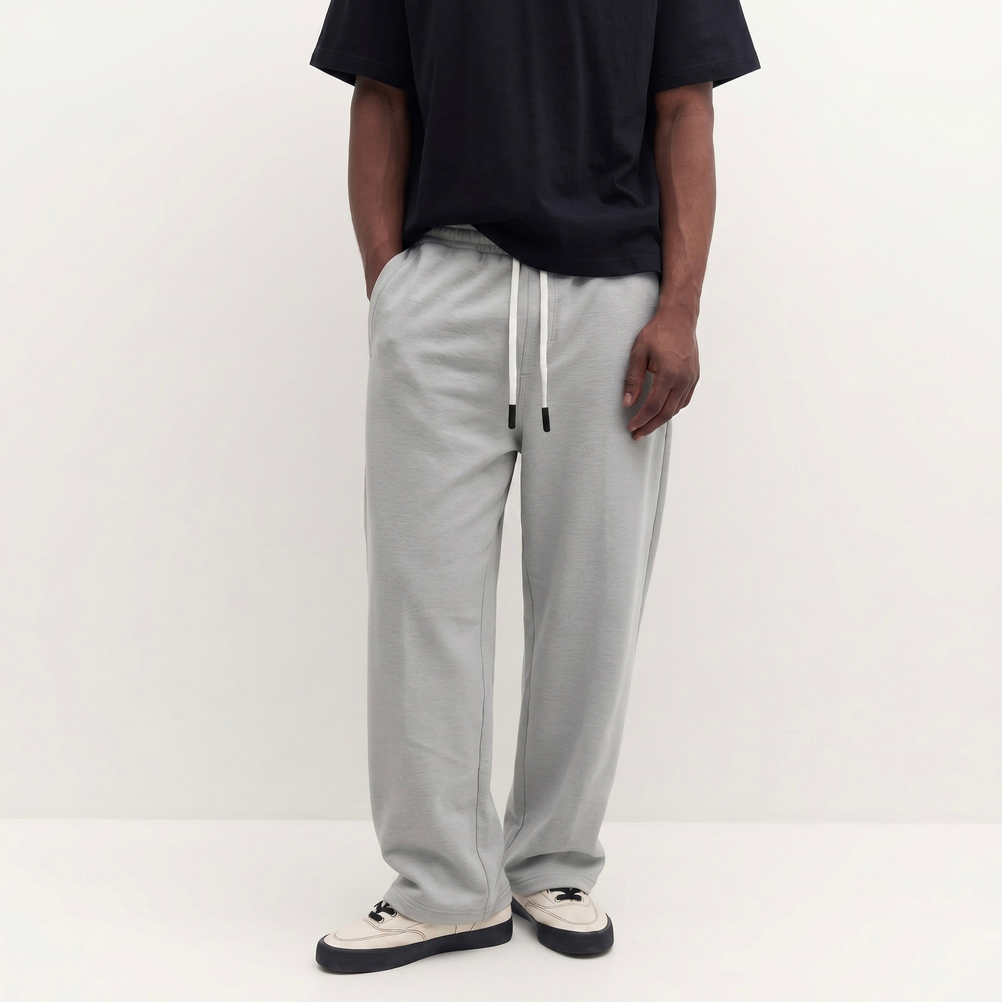 Silver Baggy Sweatpants