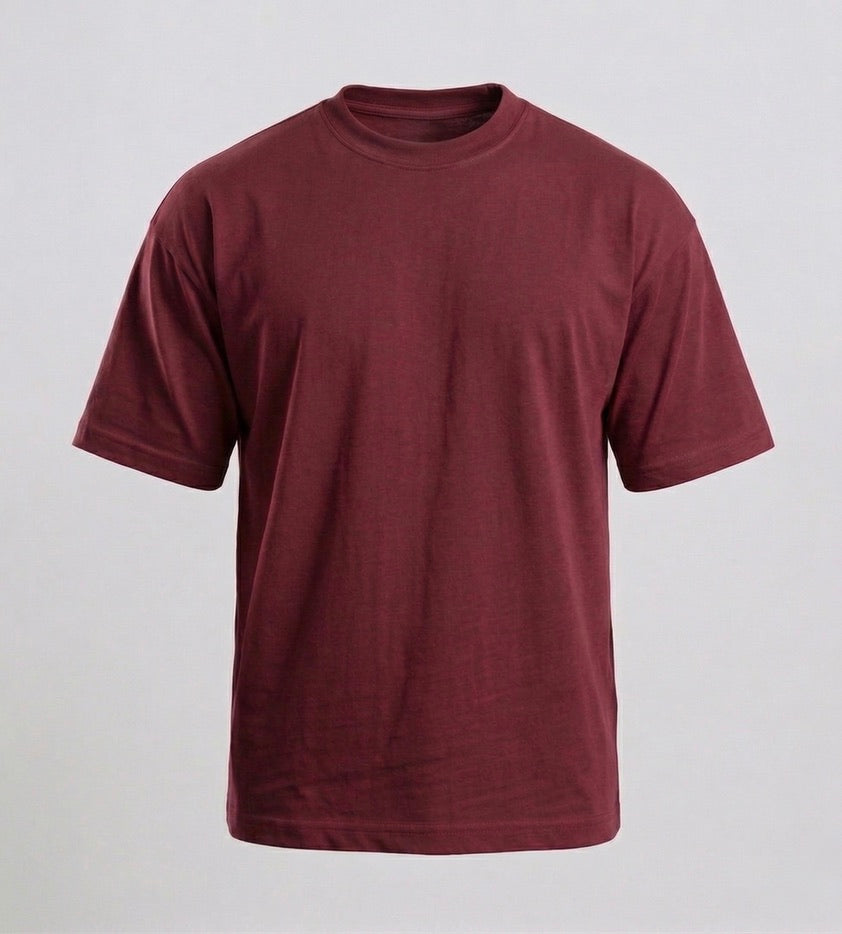 Burgundy Boxy-TShirt