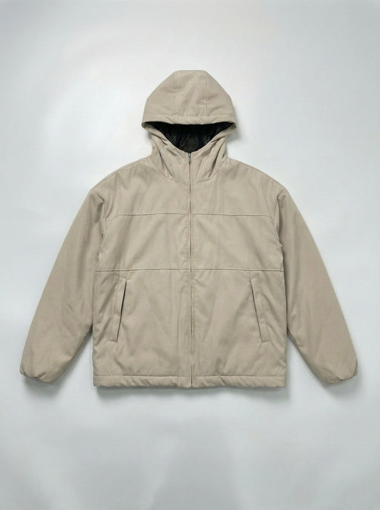 Beige Waterproof Rain Jacket