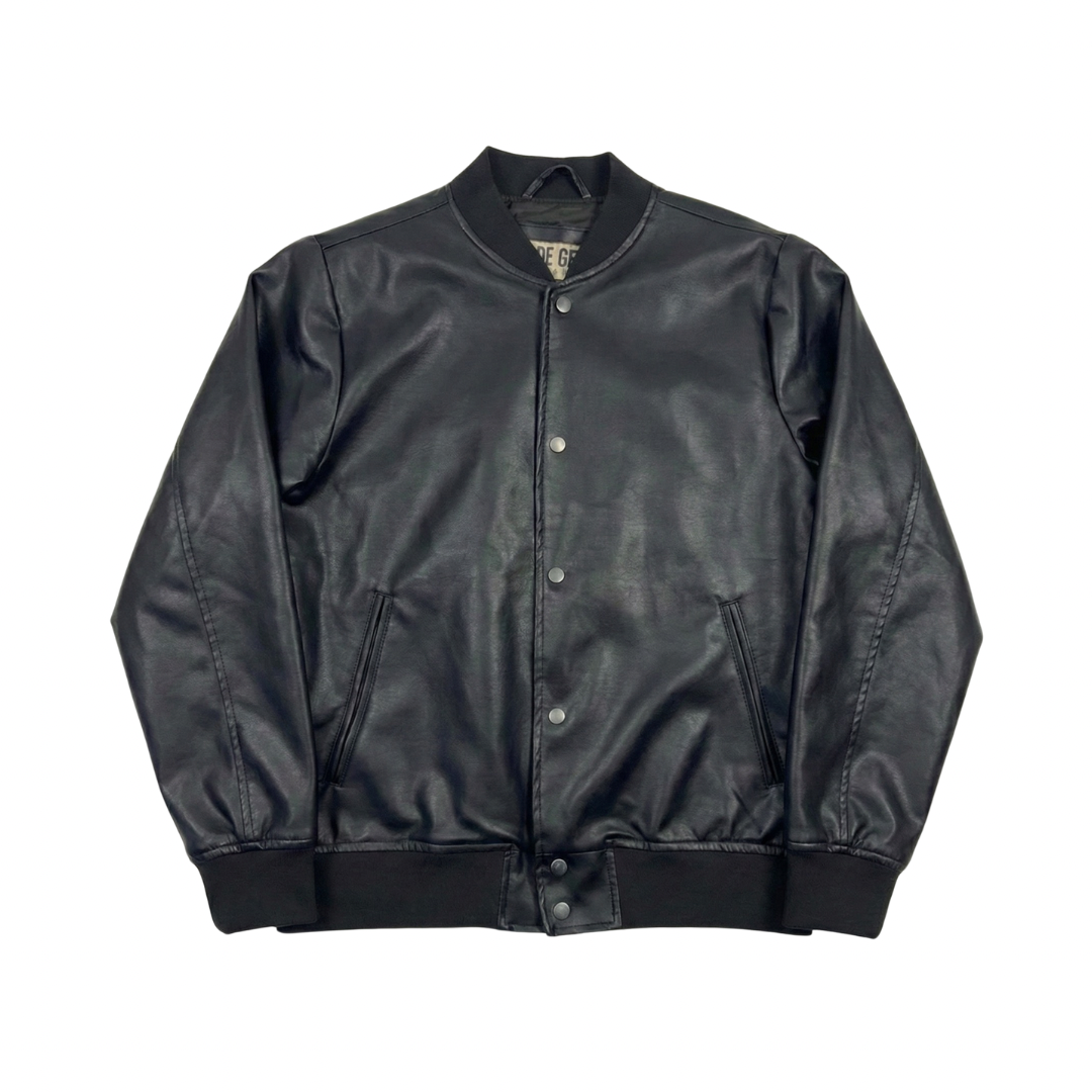 Black Baseball Leather Jacket
