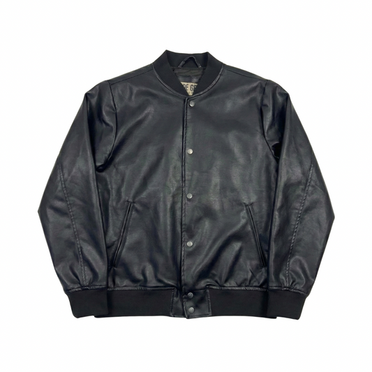 Black Baseball Leather Jacket