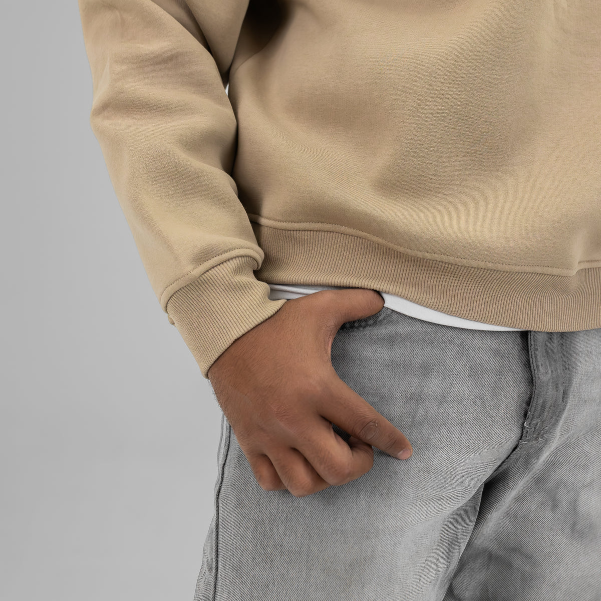 Beige Crewneck Sweater
