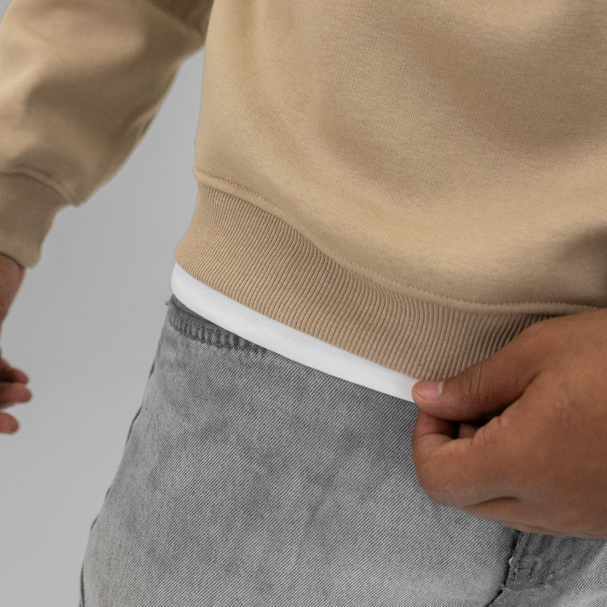Beige Crewneck Sweater