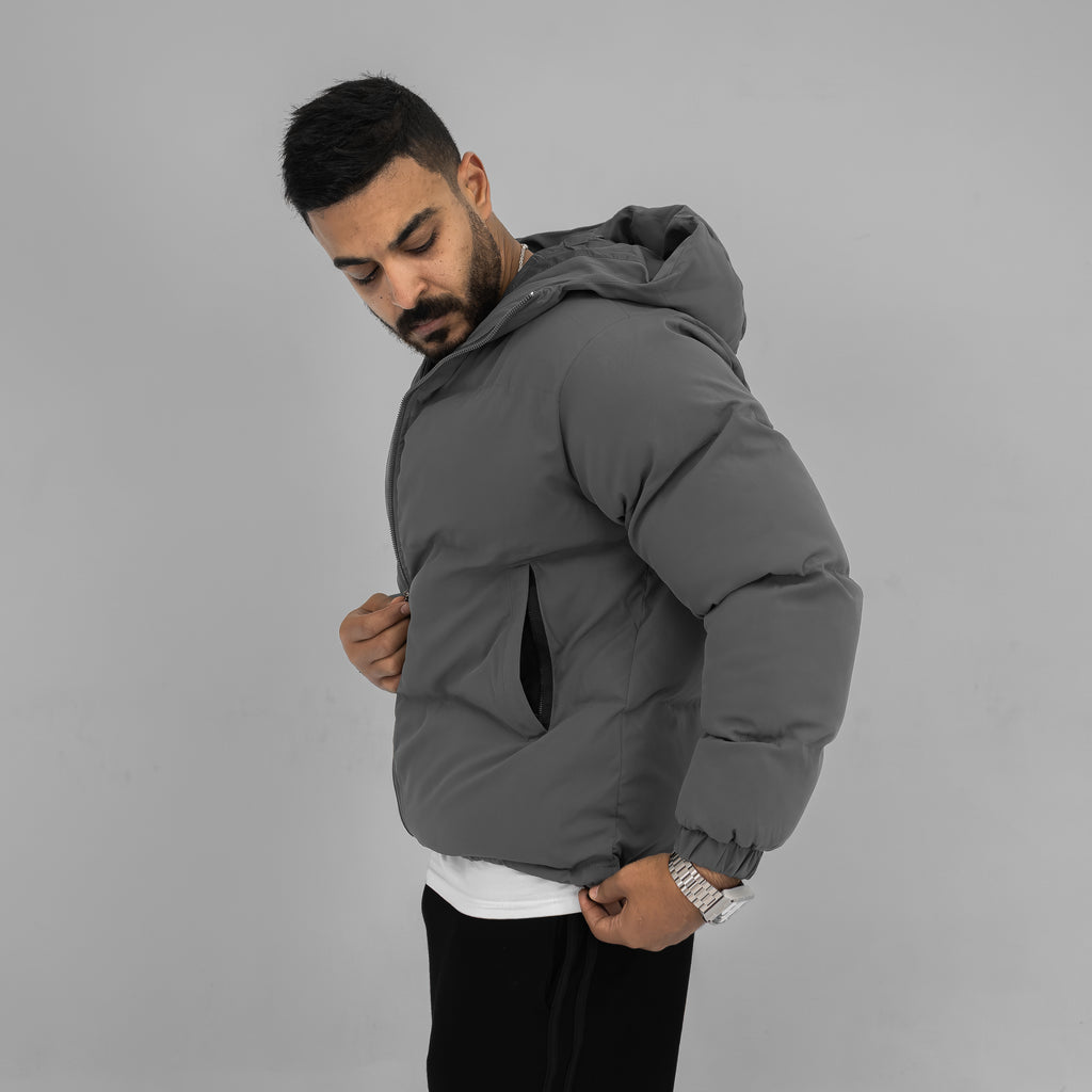 Grey Puffer Jacket