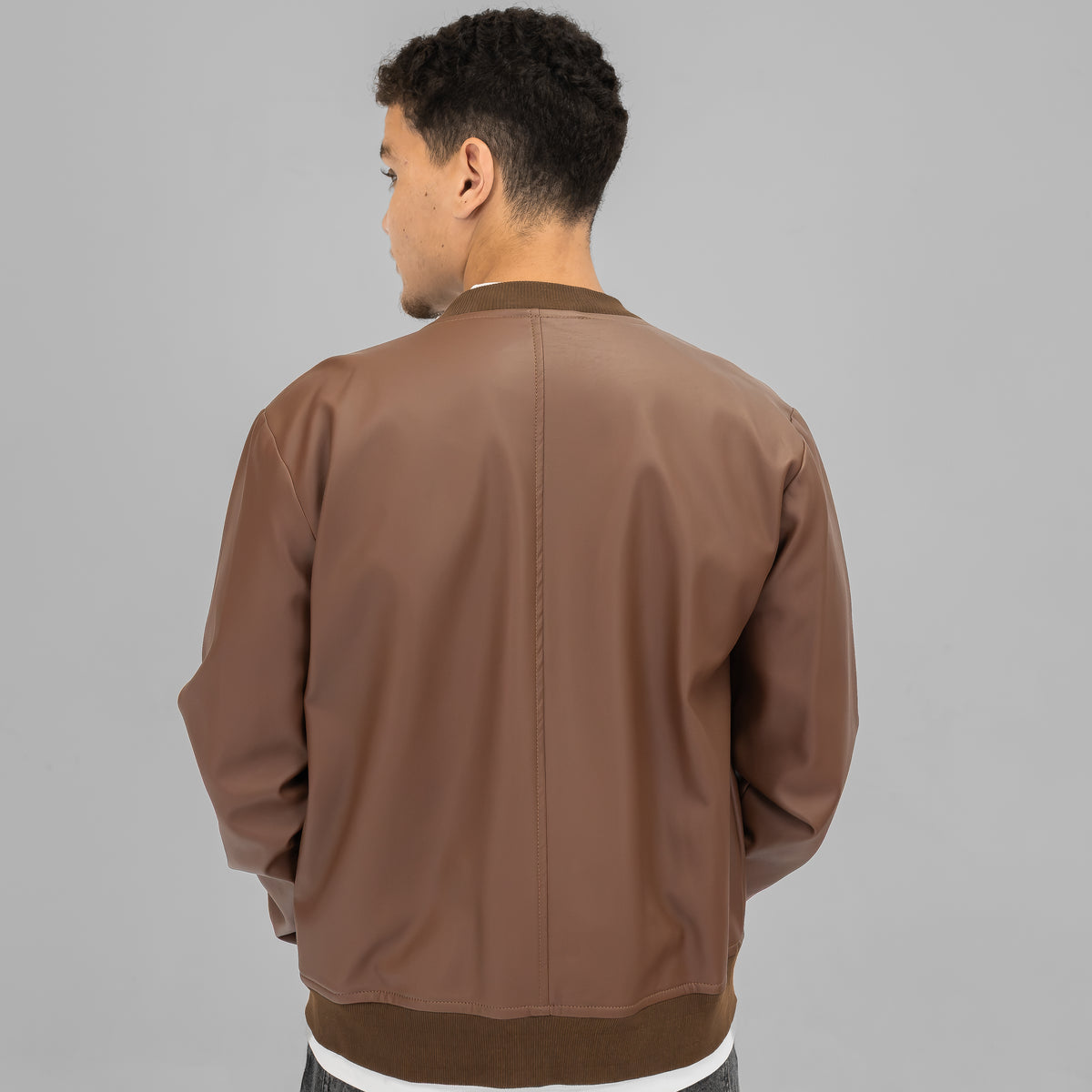 Brown Baseball Leather Jacket
