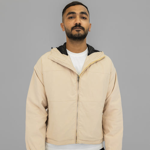 Beige Waterproof Rain Jacket