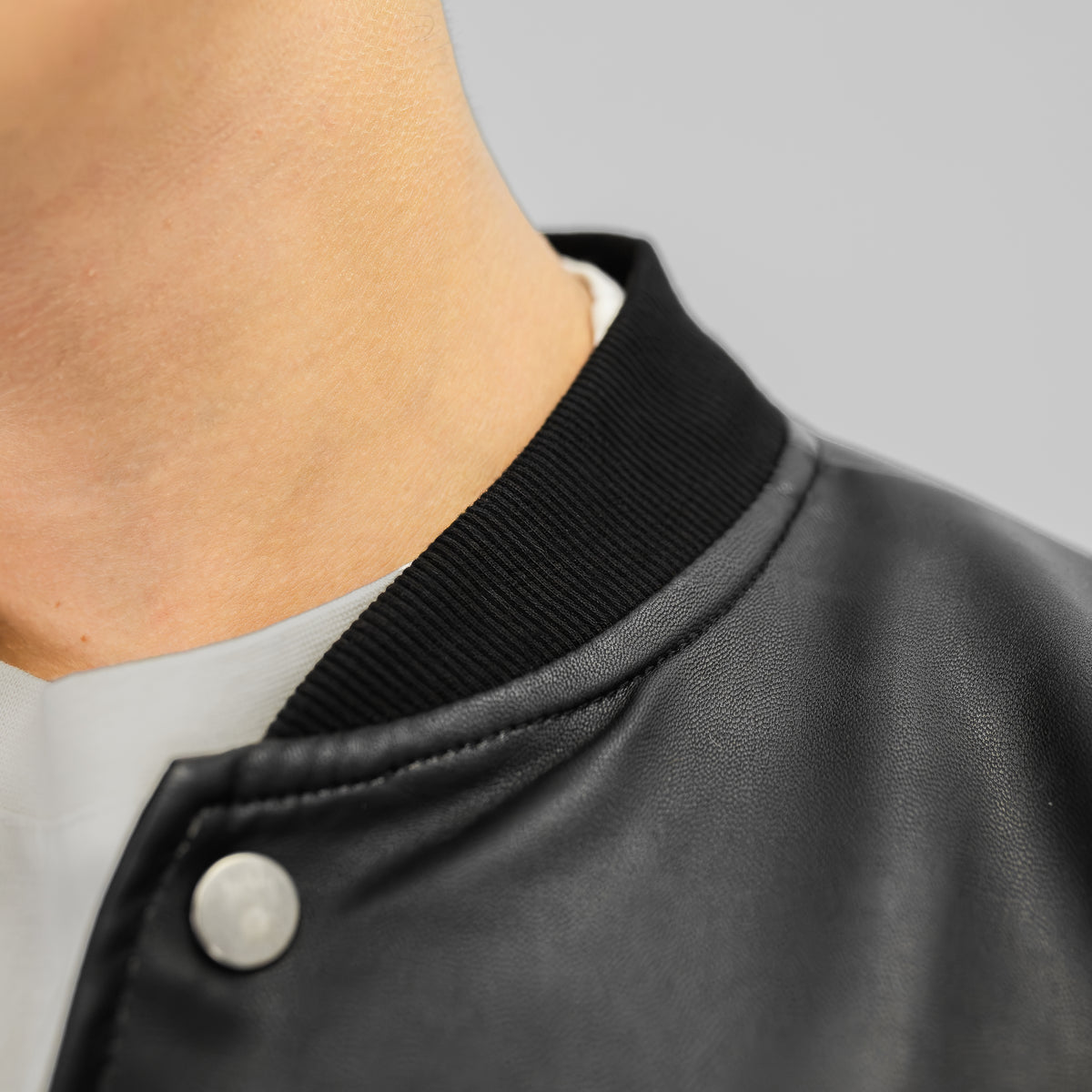Black Baseball Leather Jacket