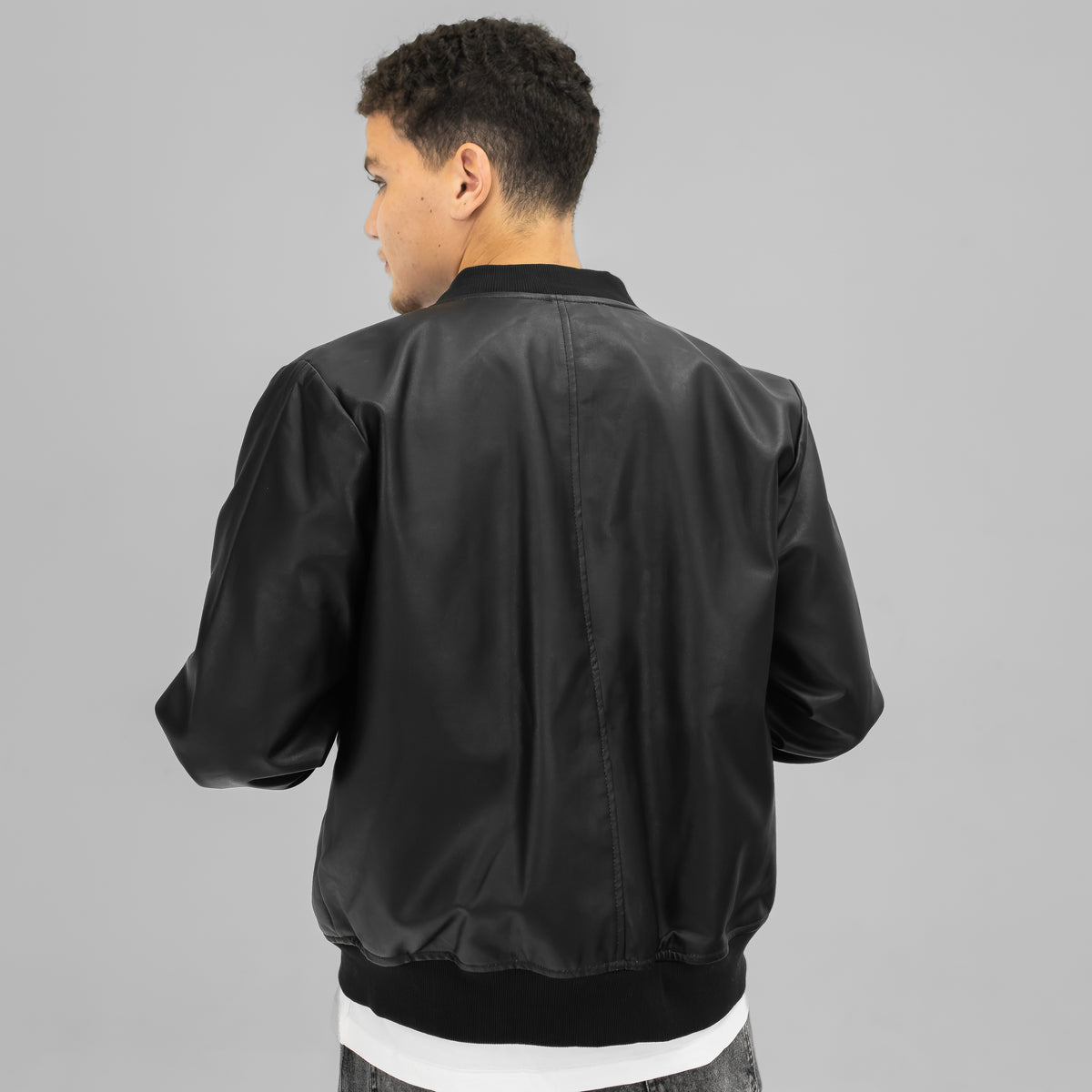 Black Baseball Leather Jacket