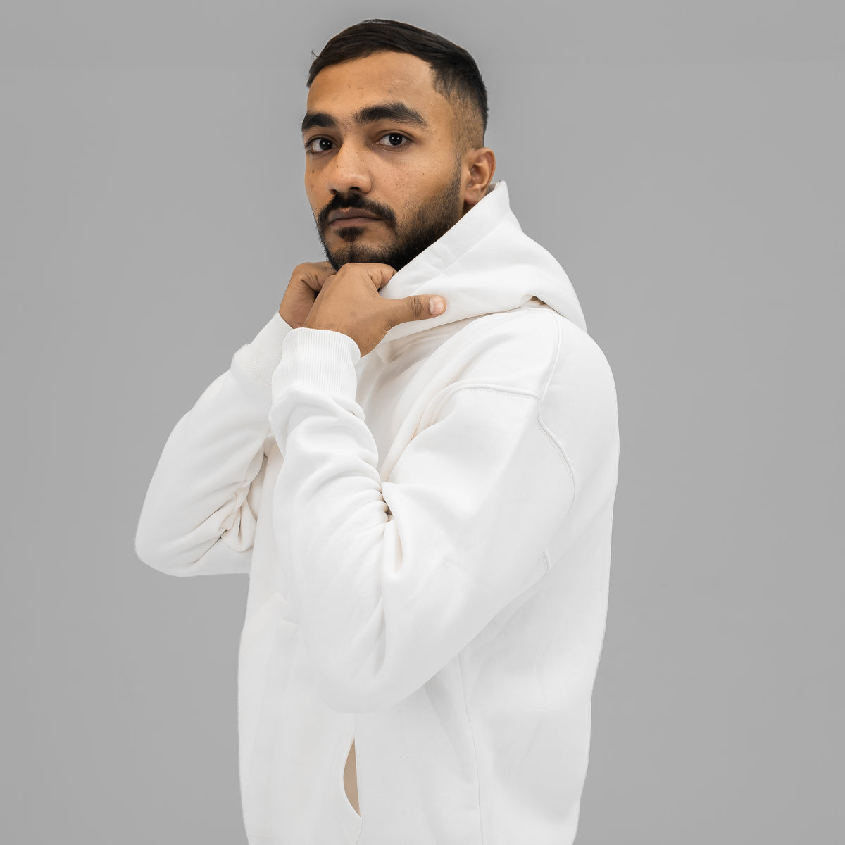 OFF-WHITE OVER-SIZED HOODIE