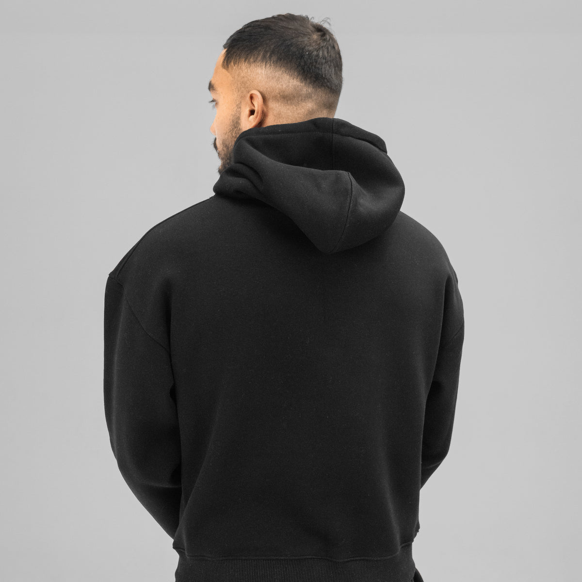 BLACK OVER-SIZED HOODIE