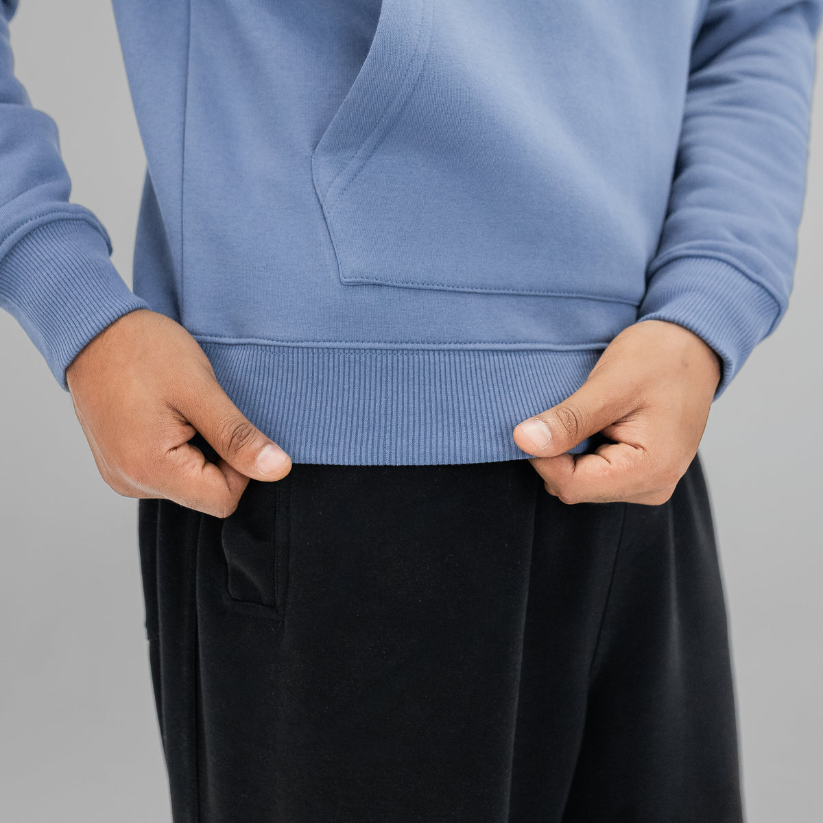 LIGHT-BLUE OVER-SIZED HOODIE