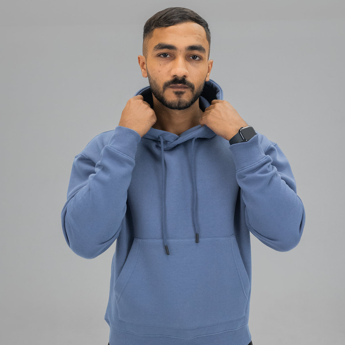 LIGHT-BLUE OVER-SIZED HOODIE