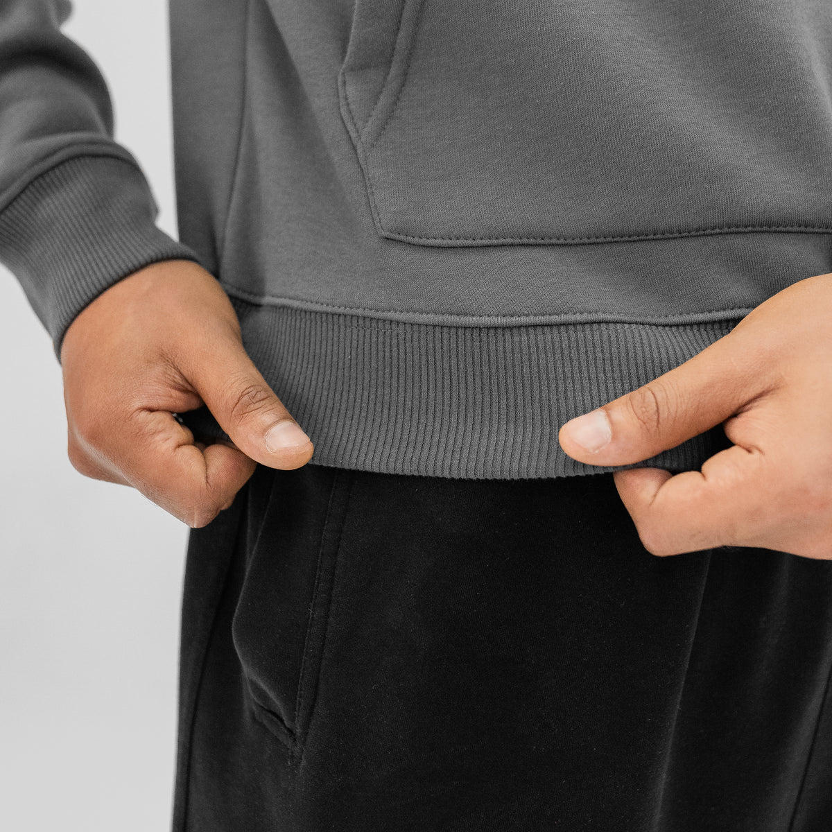 DARK-GREY OVER-SIZED HOODIE
