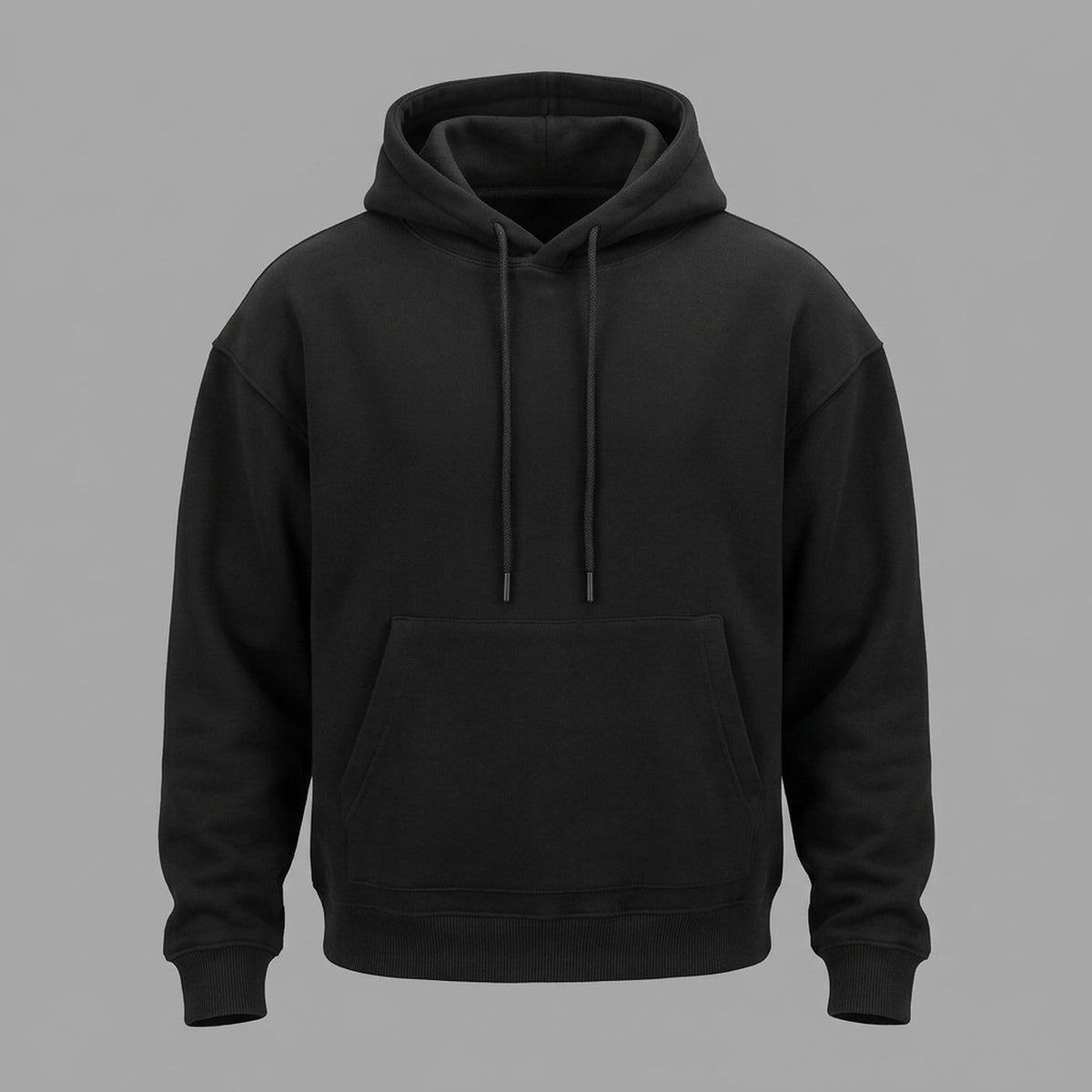 BLACK OVER-SIZED HOODIE