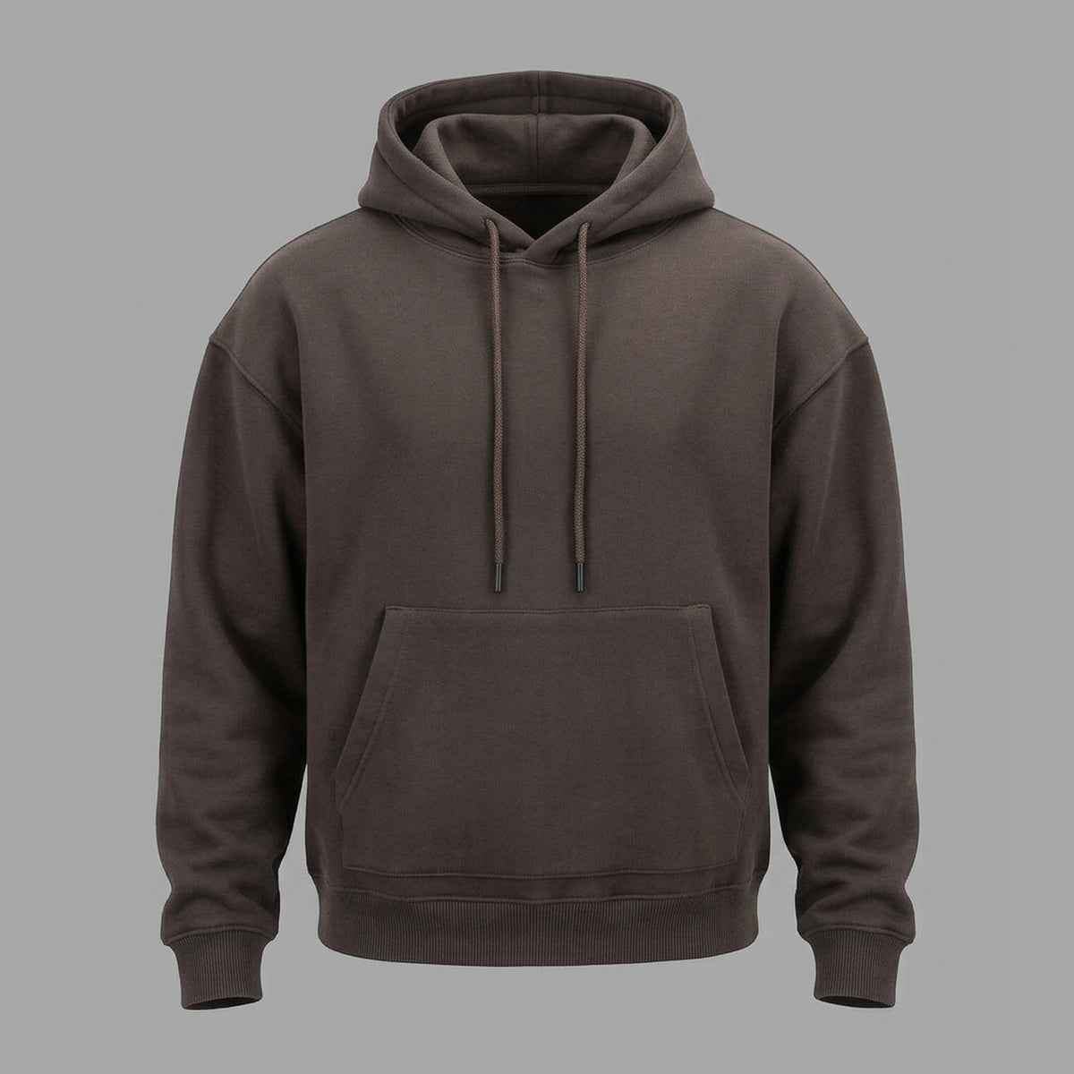 DARK BROWN OVER-SIZED HOODIE