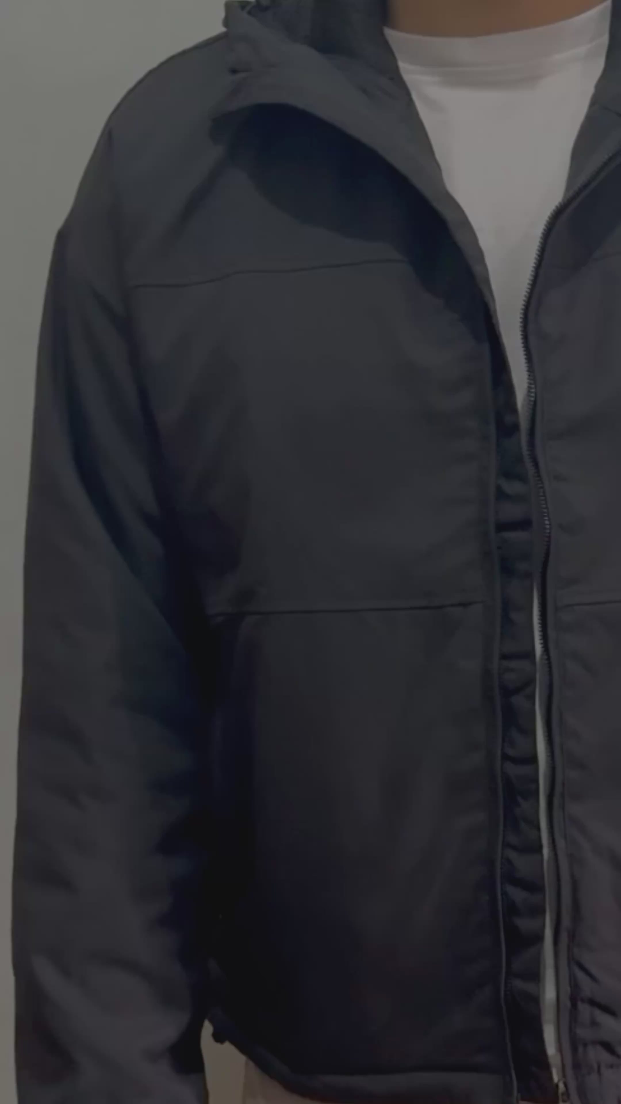 Black Waterproof Rain Jacket